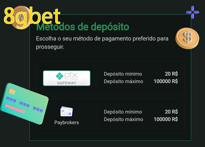 O cassino 8gbetbet oferece uma grande variedade de métodos de pagamento